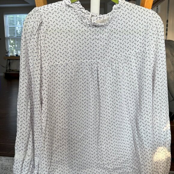 LOFT Outlet Women’s White Long Sleeve Tunic Blouse – Size XL - Picture 1 of 6
